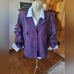 Danny & Nicole Plum Dress Jacket Size 18